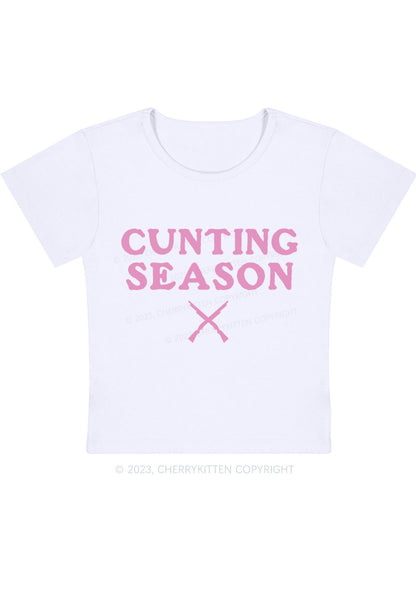 Cunting Season Y2K Baby Tee Cherrykitten