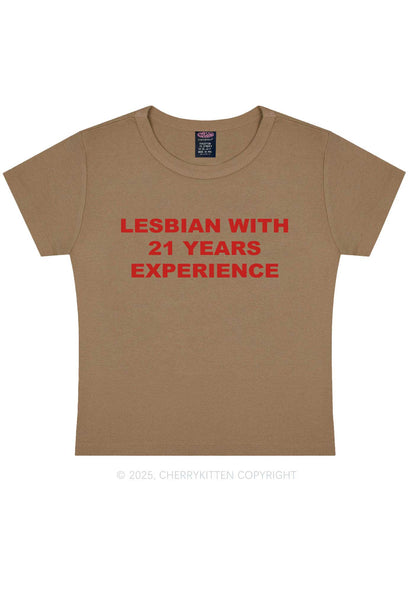 Custom Lesbian Experience Pride Y2K Baby Tee Cherrykitten