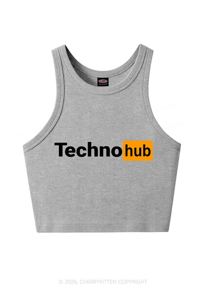 Techno Hub Y2K Crop Tank Top Cherrykitten