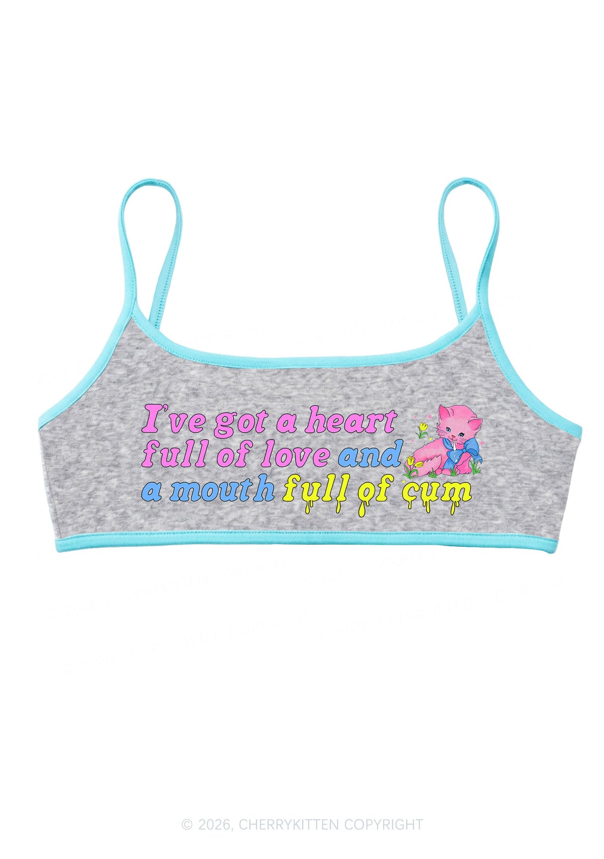 Heart Full Of Love Y2K Super Crop Cami Cherrykitten