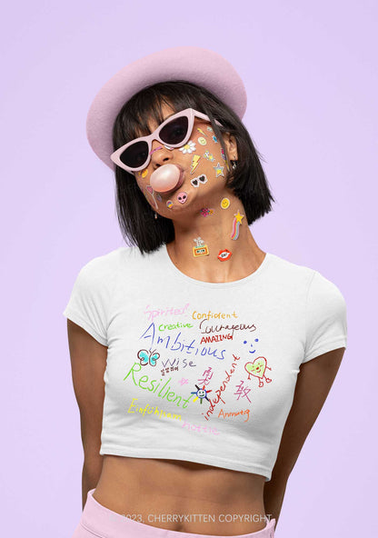 Women Personality Y2K Baby Tee Cherrykitten