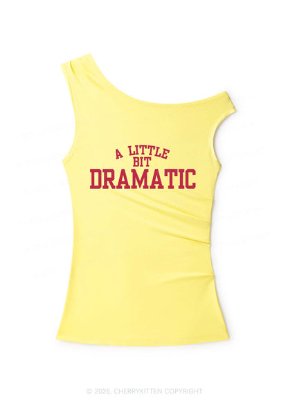 A Little Bit Dramatic Y2K Off Shoulder Tank Top Cherrykitten