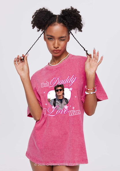 Daddy I Love Him Y2K Shirts Washed Tee Cherrykitten