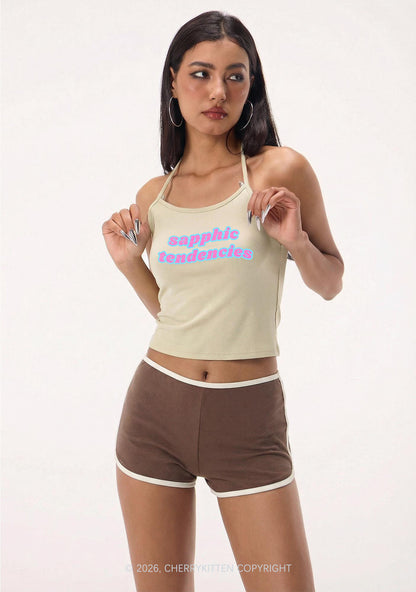 Sapphic Tendencies Pride Y2K Halter Neck Cami Cherrykitten