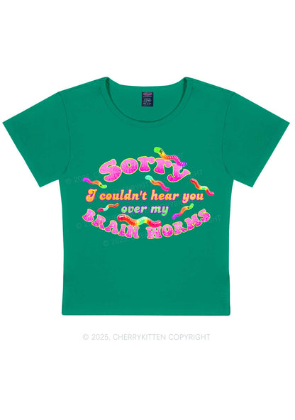 Brain Worms Y2K Baby Tee Cherrykitten