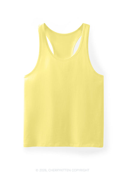 Plain Y2K Men Racerback Tank Top Cherrykitten