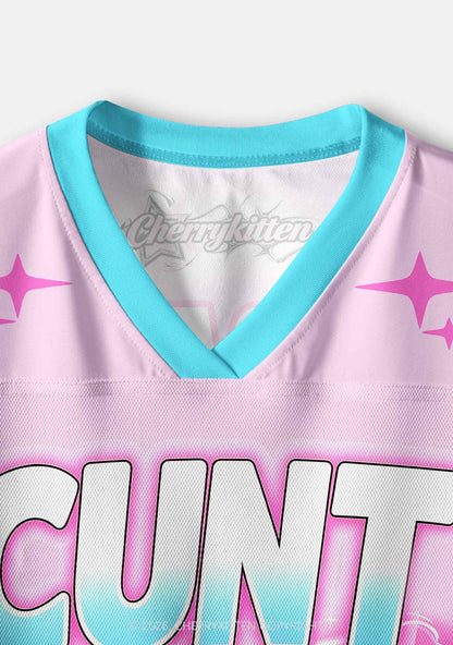 Cxxt Pink Sports Car Y2K Crop Sport Jersey Shirts Cherrykitten