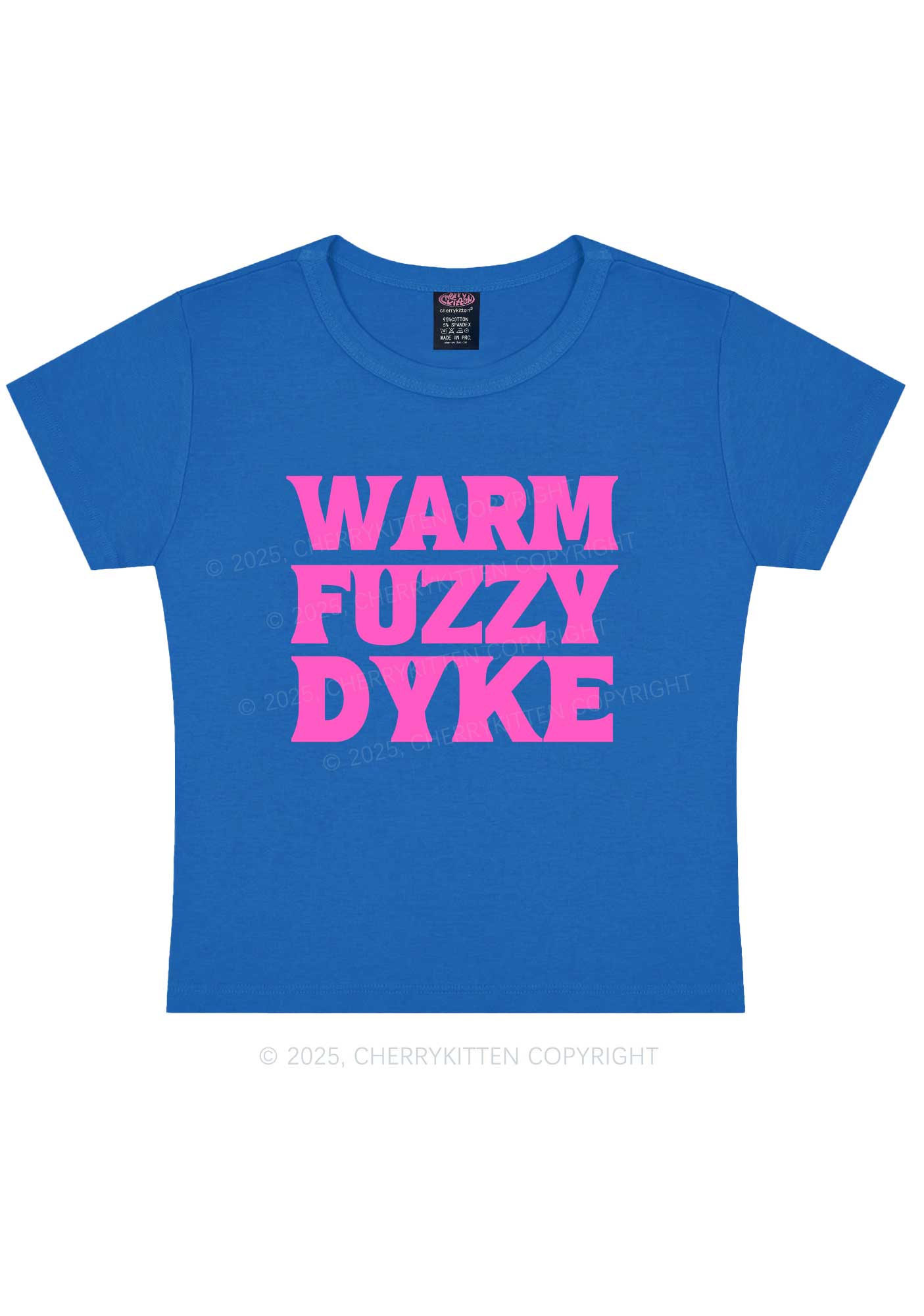 Warm Fuzzy Dyke Y2K Baby Tee Cherrykitten