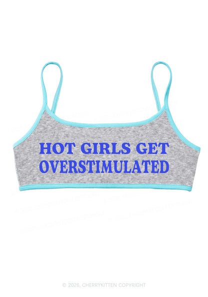 Hot Girls Get Overstimulated Y2K Super Crop Cami Cherrykitten