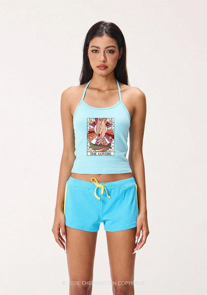 The Lesbian Lovers Pride Y2K Halter Neck Cami Cherrykitten