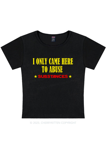 Abuse Substances Y2K Baby Tee Cherrykitten