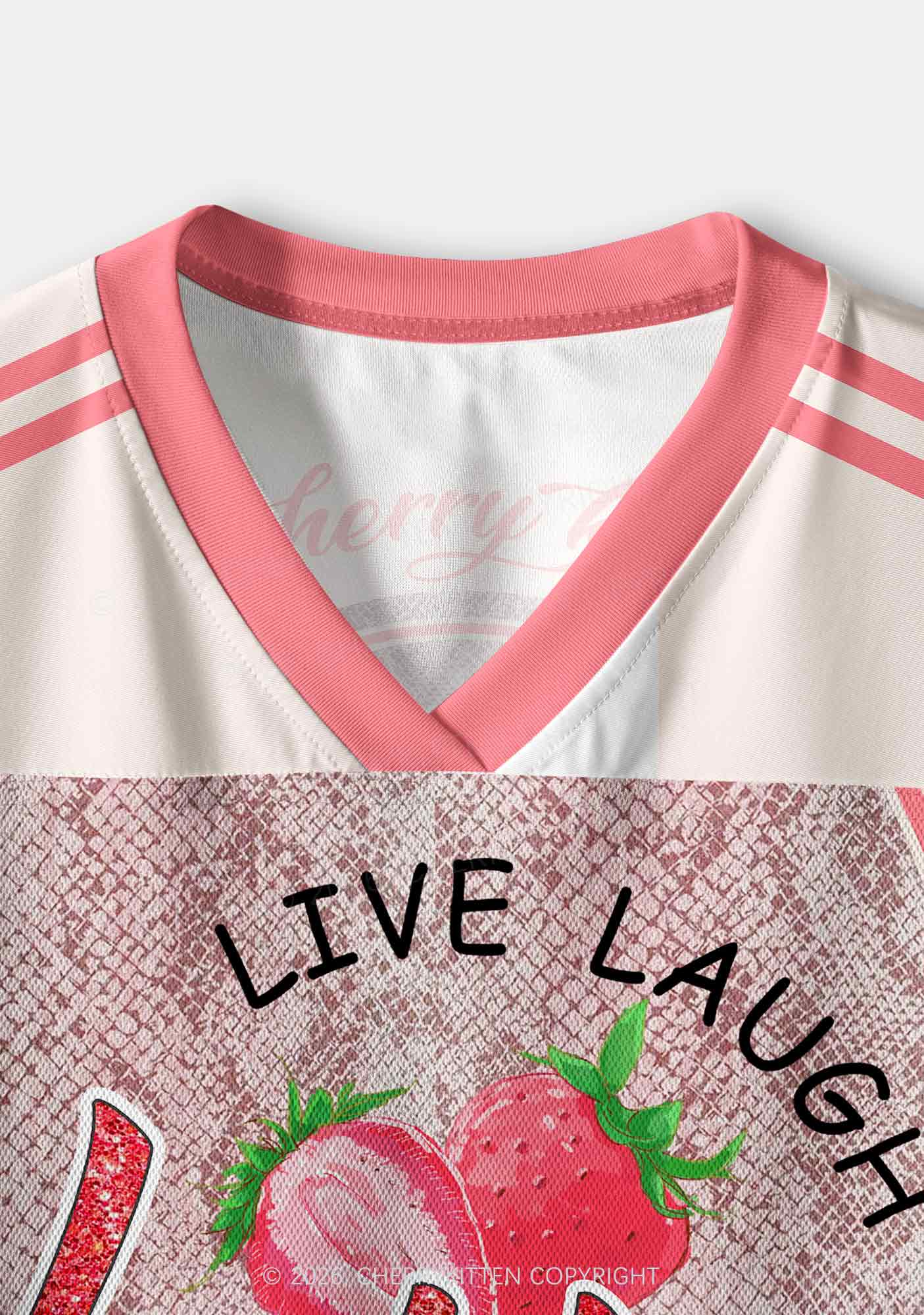 Live Laugh Lesbian Pride Y2K Crop Sport Jersey Shirts Cherrykitten
