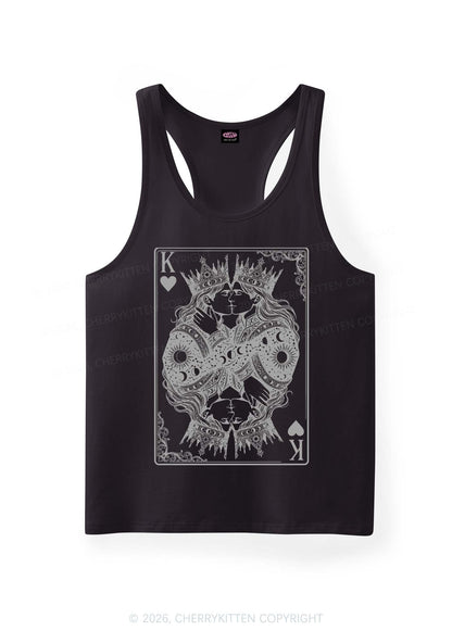 Kings Kissing Pride Y2K Men Racerback Tank Top Cherrykitten