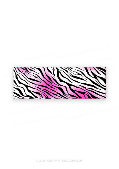 Gradient Pink Zebra Stripe Y2K Print Headband Cherrykitten