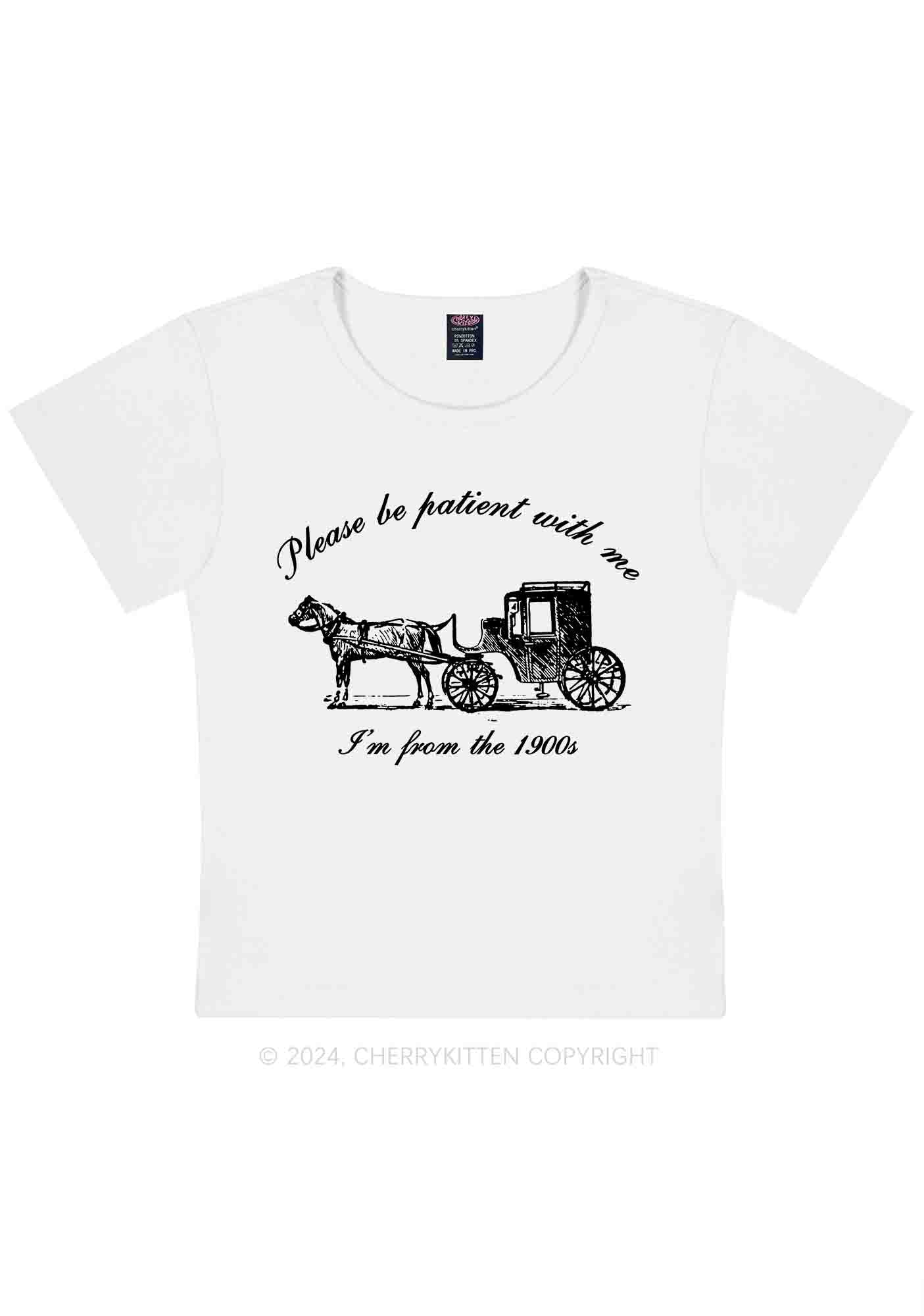 Curvy Please Be Patient With Me Y2K Baby Tee Cherrykitten