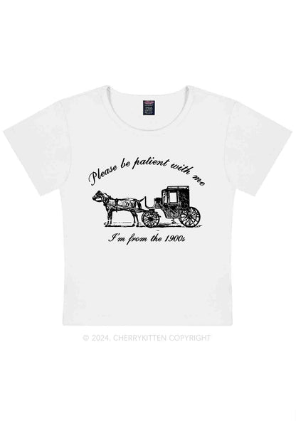 Curvy Please Be Patient With Me Y2K Baby Tee Cherrykitten