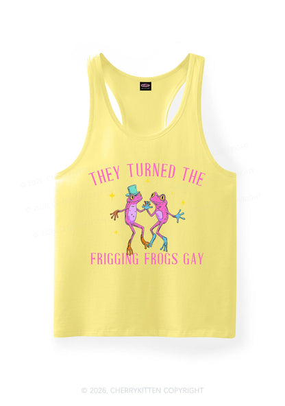 Frogs Gay Pride Y2K Men Racerback Tank Top Cherrykitten