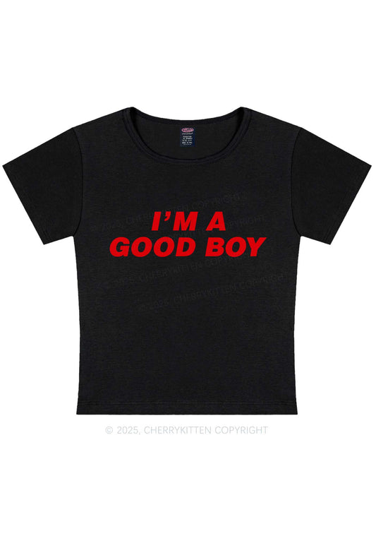 Im A Good Boy Y2K Baby Tee Cherrykitten