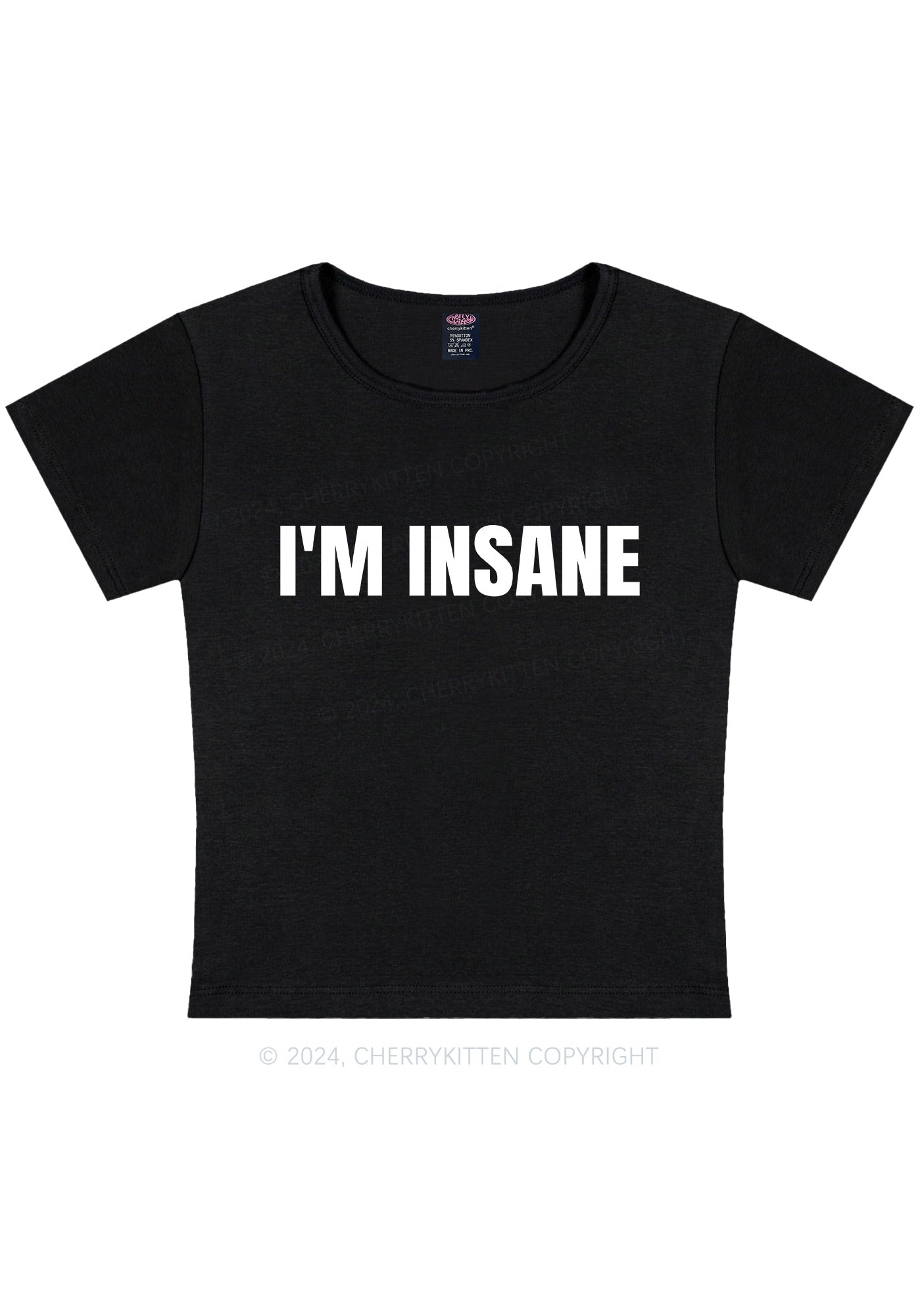 Im Insane Y2K Valentine's Day Baby Tee Cherrykitten