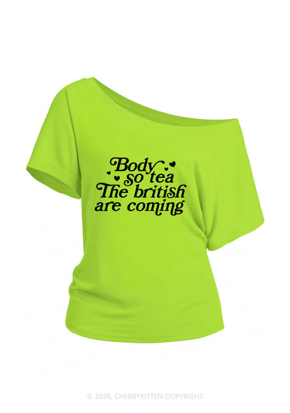 The British Are Coming Y2K Off Shoulder Tee Cherrykitten