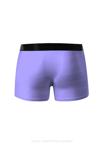 Purple Y2K Print Men Boxer Briefs Cherrykitten