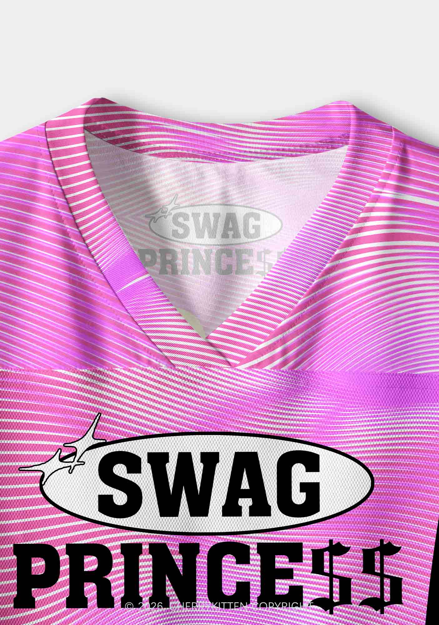 Swag Princess Y2K Crop Sport Jersey Shirts Cherrykitten