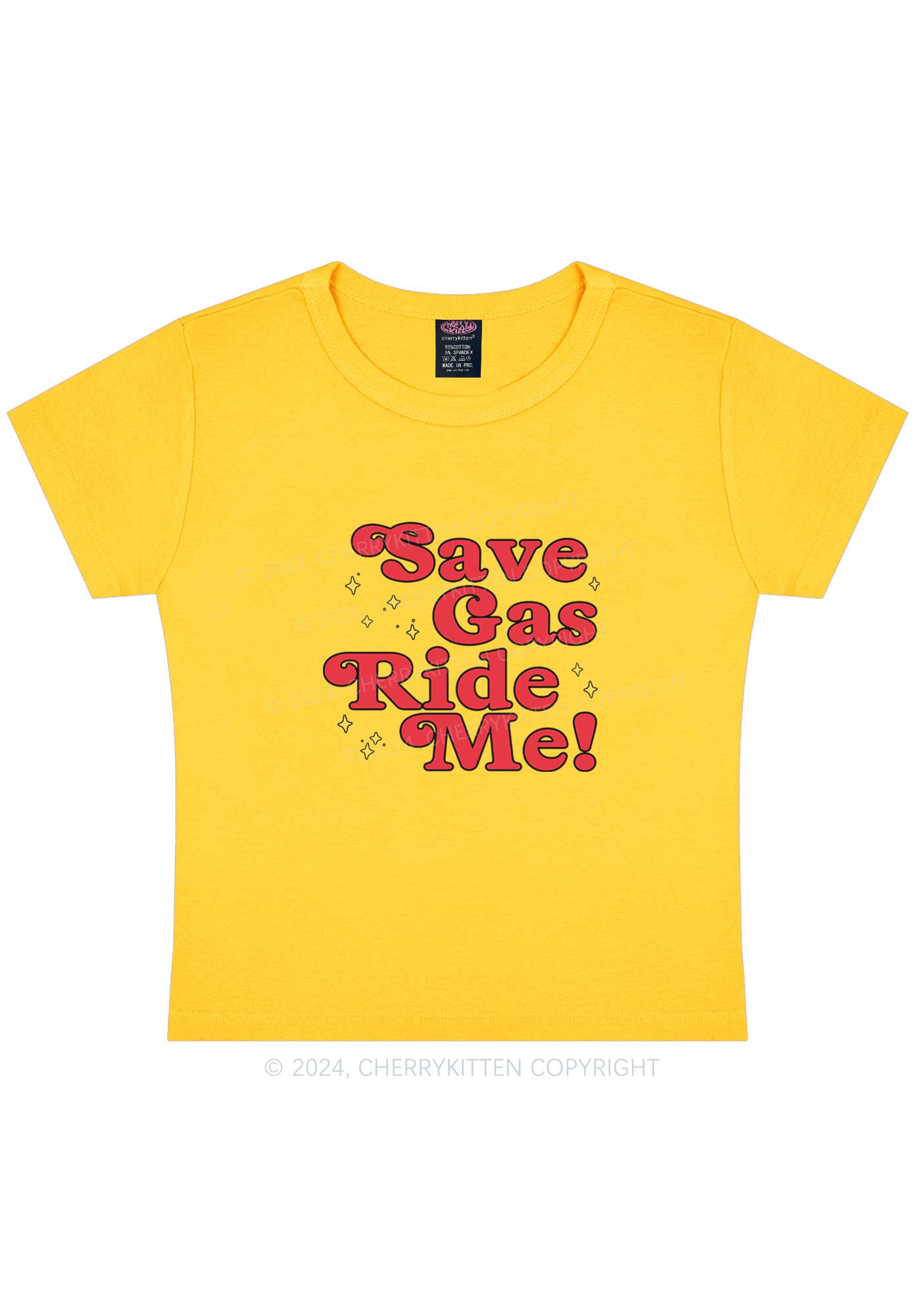 Save Gas Ride Me Y2K Baby Tee Cherrykitten