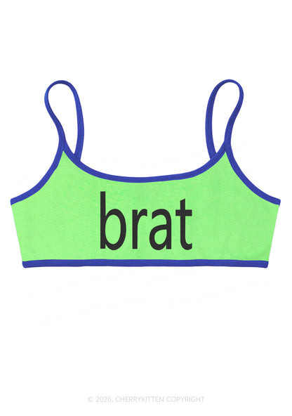 Green Brat Y2K Super Crop Cami Cherrykitten