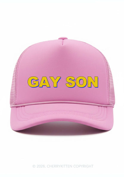 Gay Son Pride Y2K Trucker Hat Cherrykitten