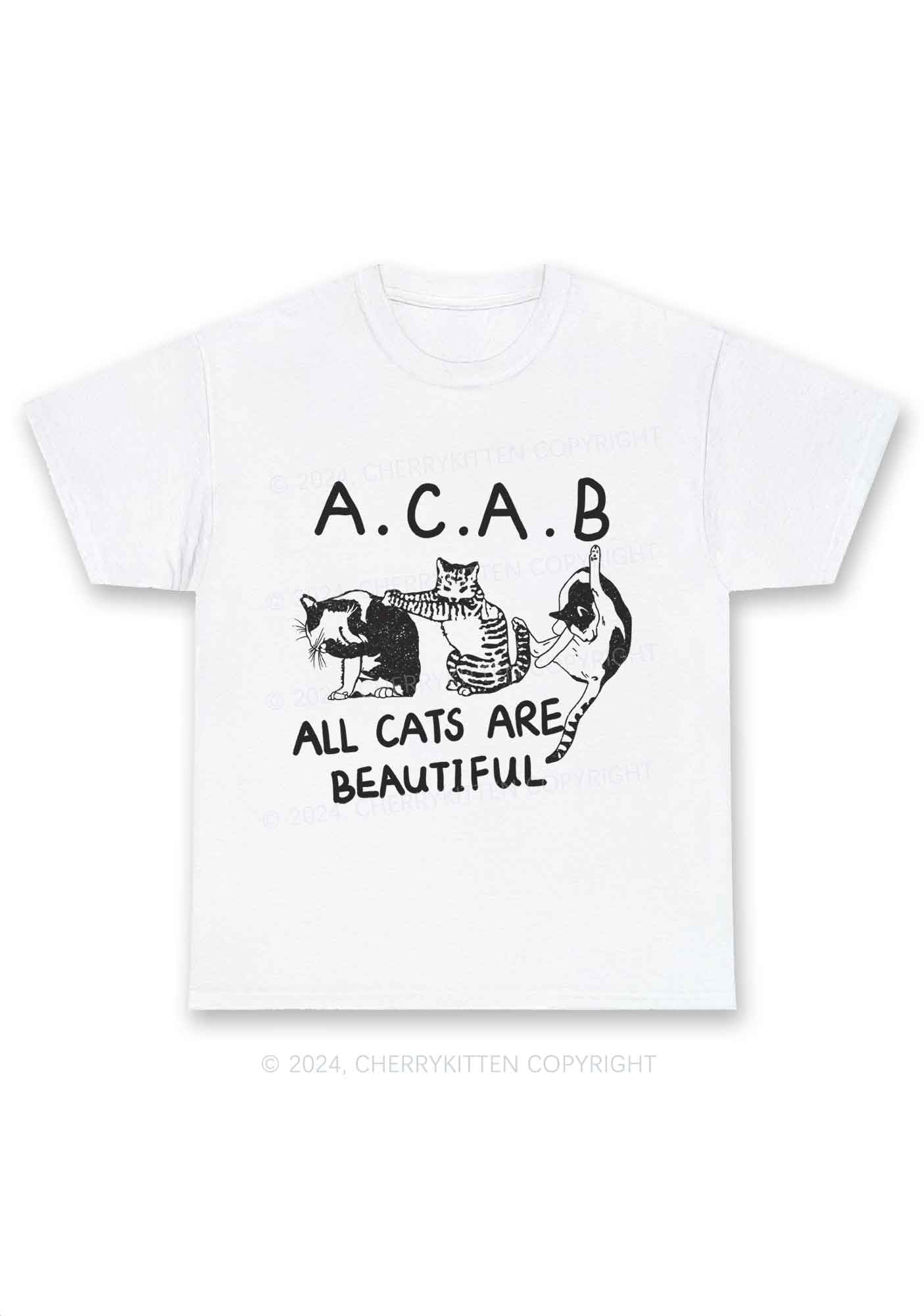 ACAB Cats Y2K Chunky Shirt Cherrykitten