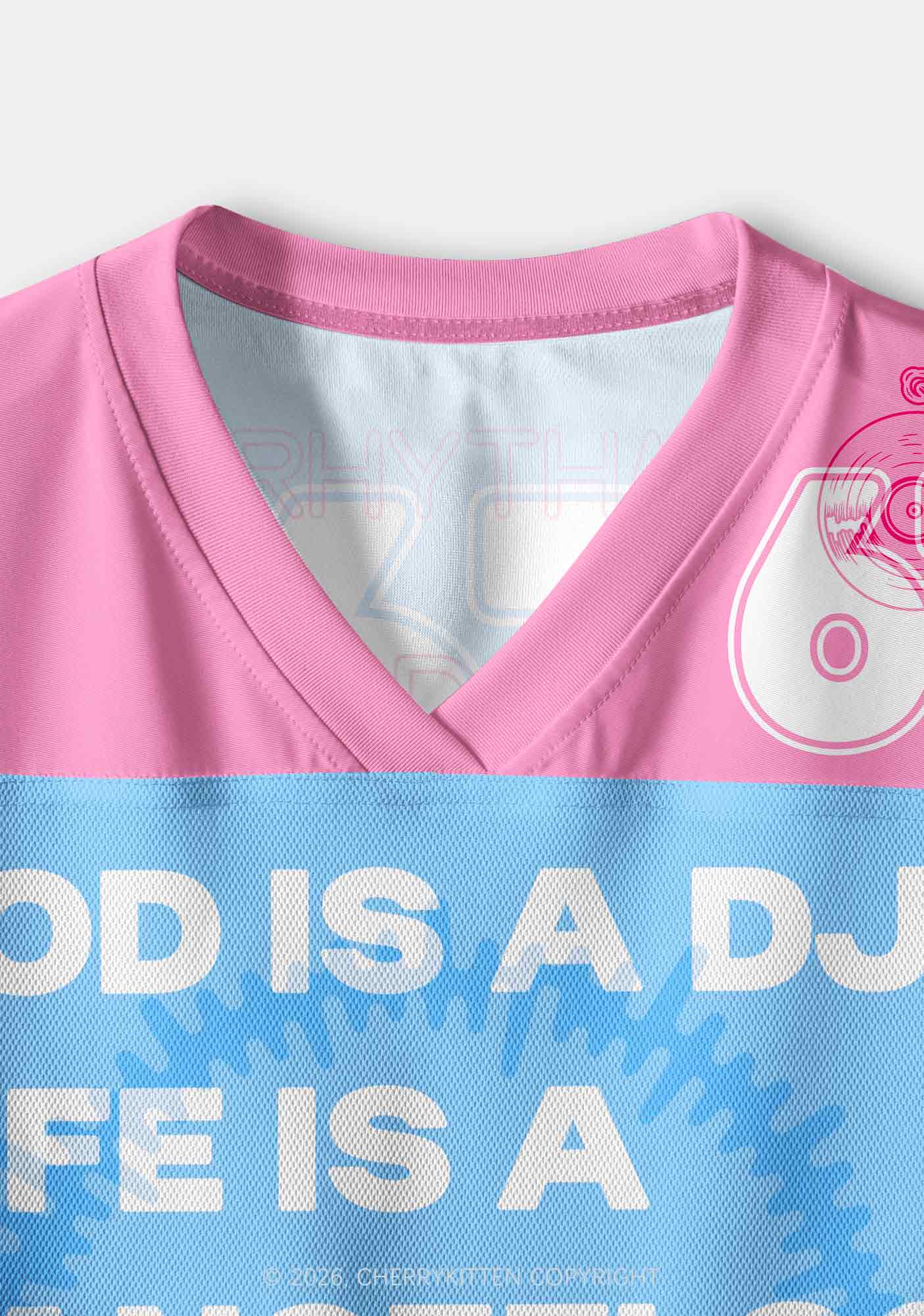 God Is A DJ Y2K Crop Sport Jersey Shirts Cherrykitten