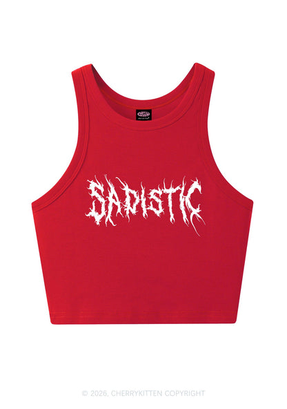 Sapistic Skull Y2K Crop Tank Top Cherrykitten