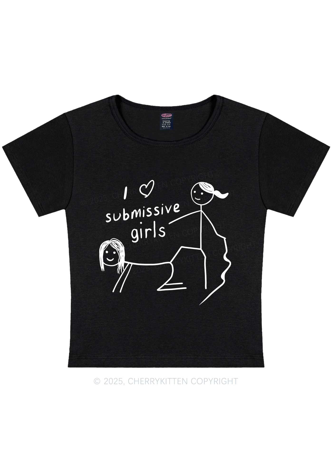 I Love S Girls Pride Y2K Baby Tee Cherrykitten