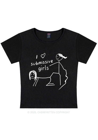 I Love S Girls Pride Y2K Baby Tee Cherrykitten