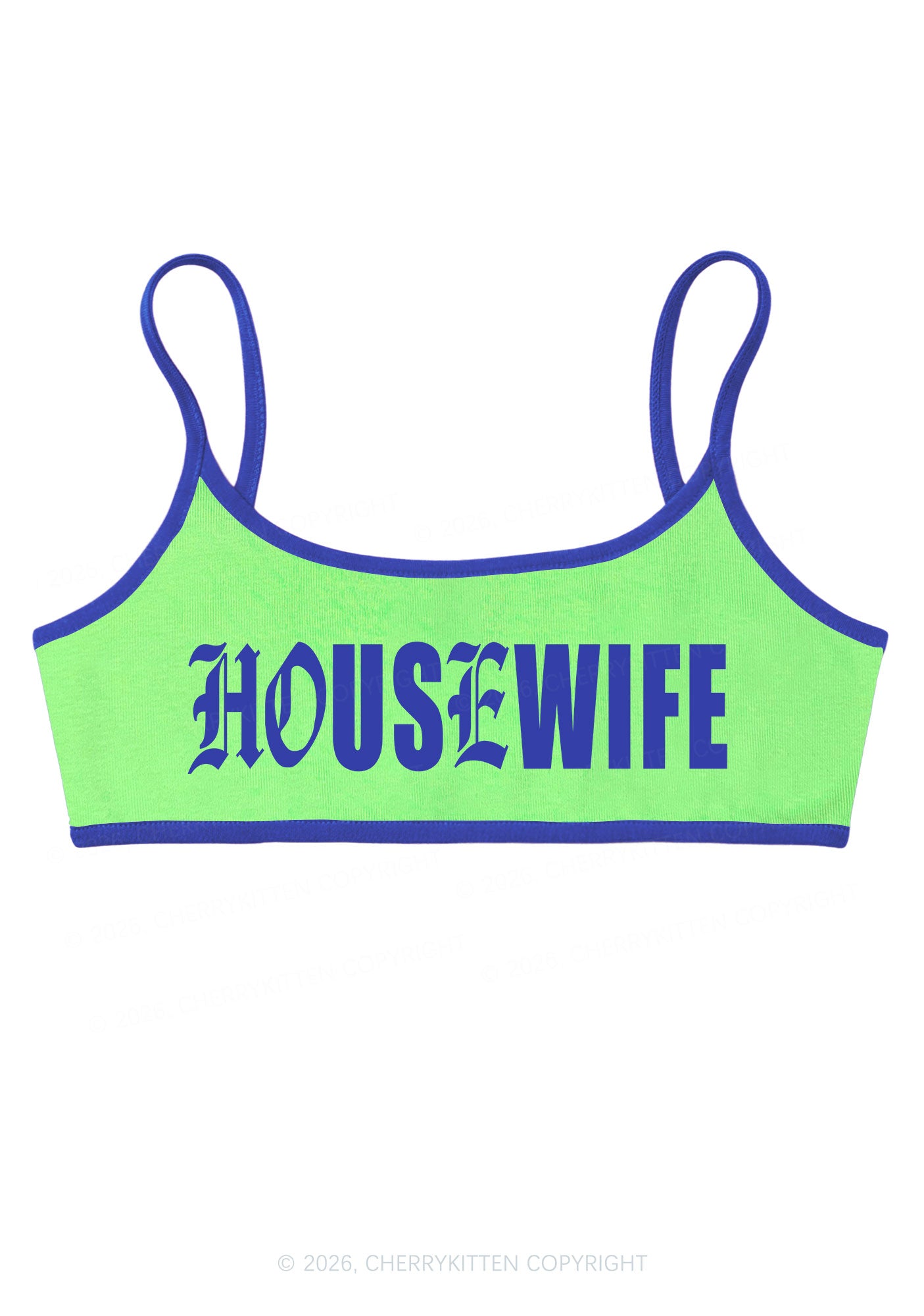Gothic Housewife Y2K Super Crop Cami Cherrykitten