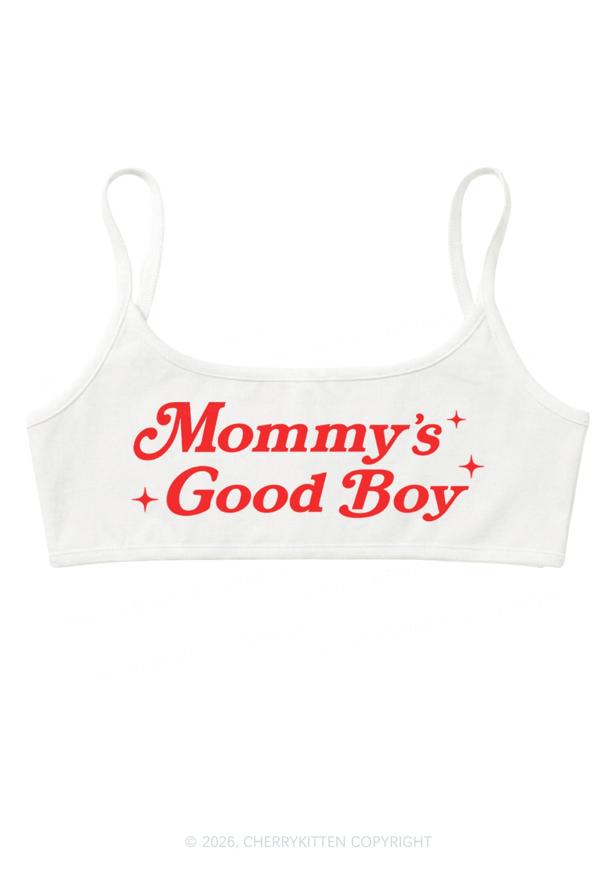 Mommys Good Boy Y2K Super Crop Cami Cherrykitten