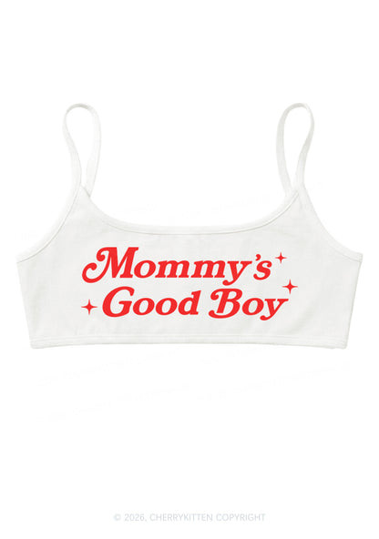 Mommys Good Boy Y2K Super Crop Cami Cherrykitten