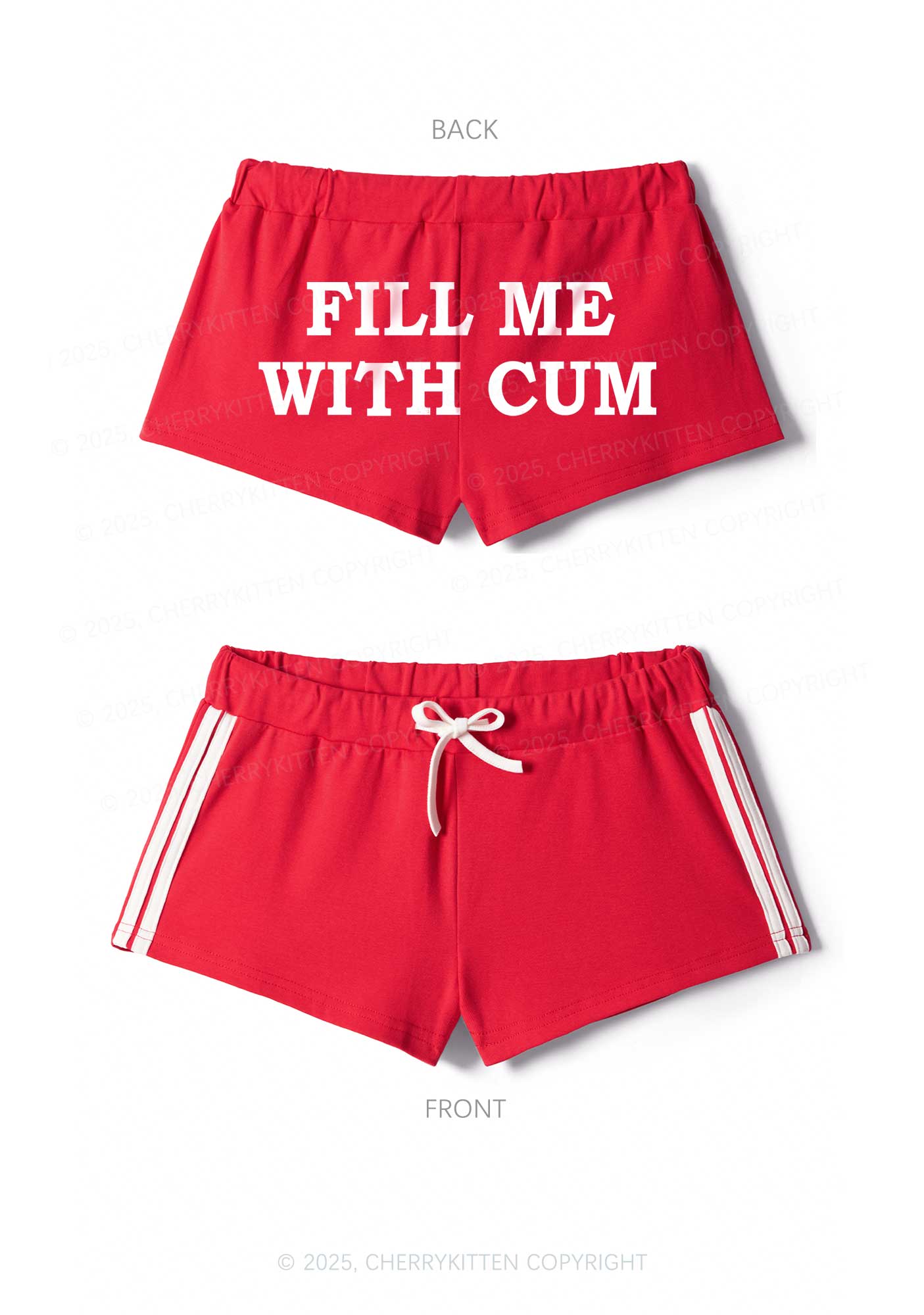 Fill Me Y2K Drawstring Mini Shorts Cherrykitten