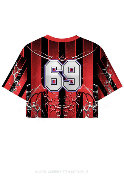 Demon Twink Pride Y2K Crop Sport Jersey Shirts Cherrykitten