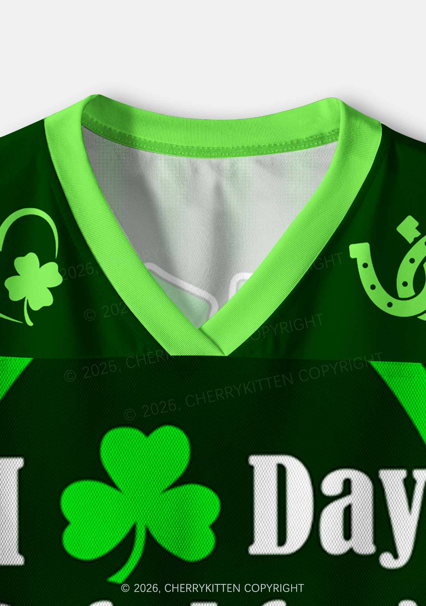 Custom I Love Day Drinking St Patricks Y2K Crop Sport Jersey Shirts Cherrykitten