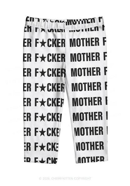 Mother Fxxker Y2K Print Capri Pants Cherrykitten