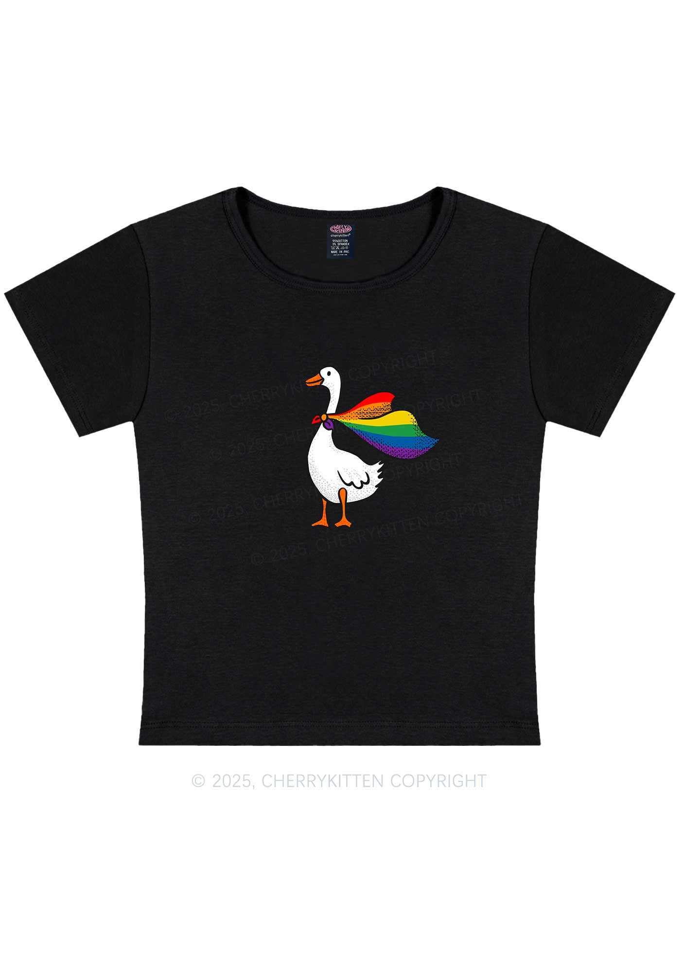 Pride Goose Y2K Baby Tee Cherrykitten