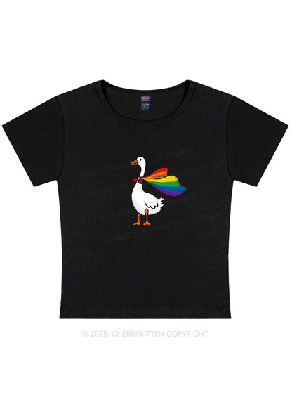 Pride Goose Y2K Baby Tee Cherrykitten
