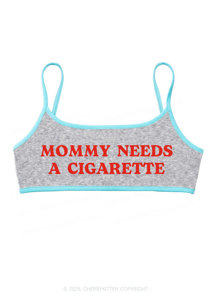 Mommy Needs A Cigarette Y2K Super Crop Cami Cherrykitten