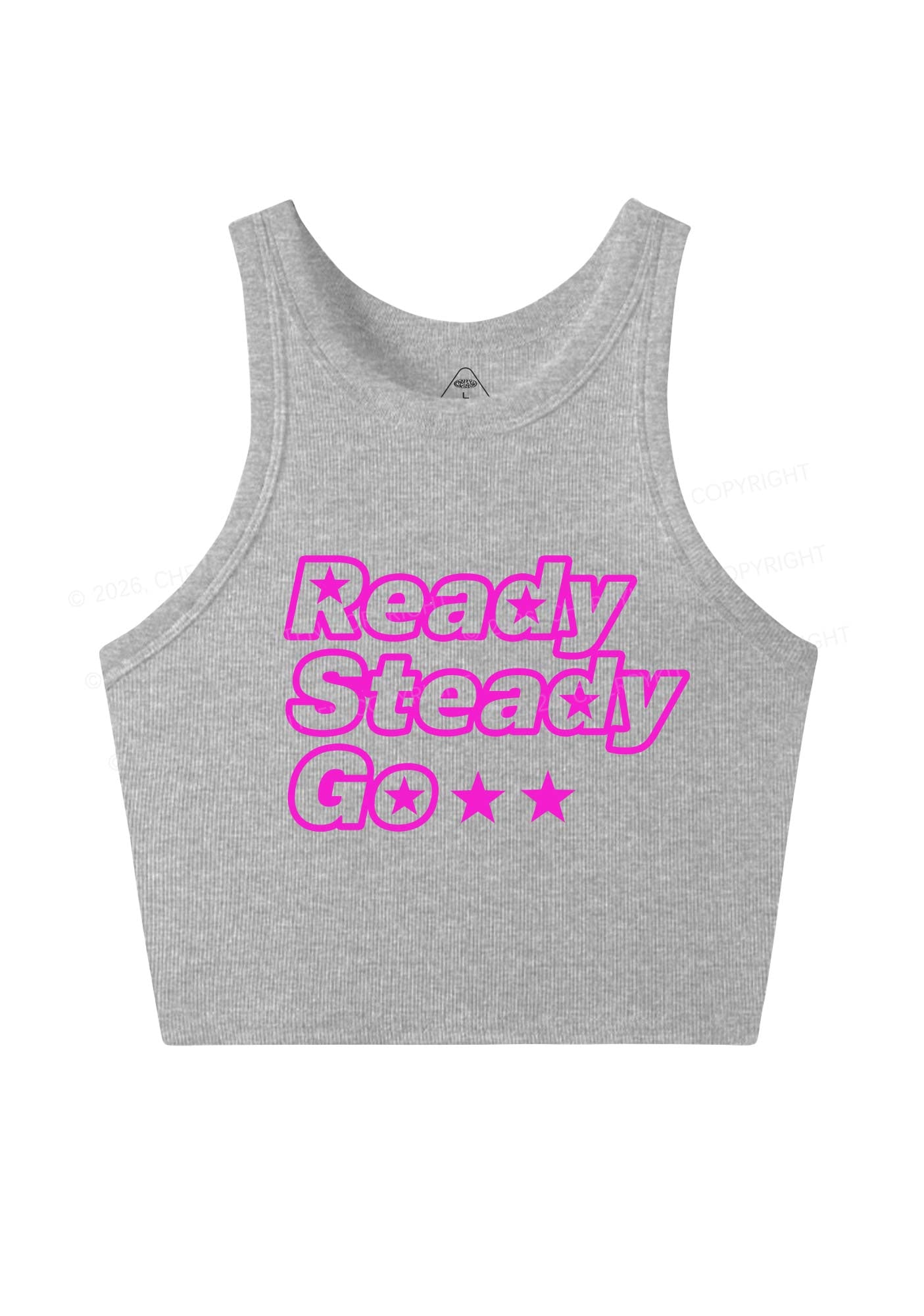 Ready Steady Go Y2K Crop Tank Top Cherrykitten