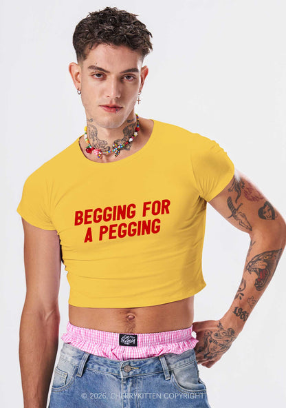 Begging For A Pegging Y2K Baby Tee Cherrykitten