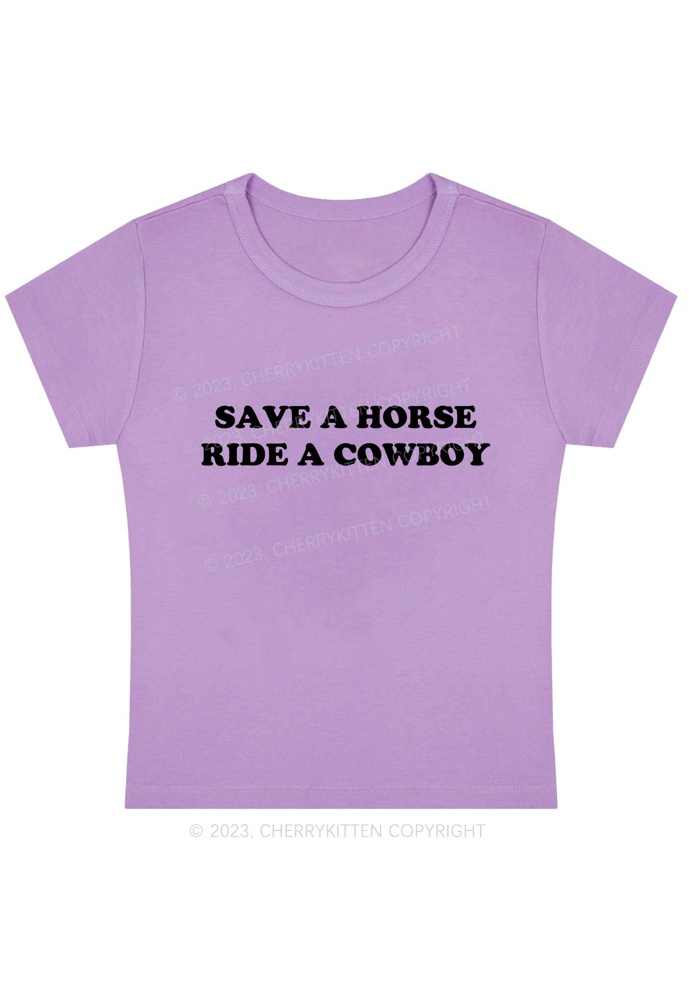 Save A Horse Y2K Baby Tee Cherrykitten