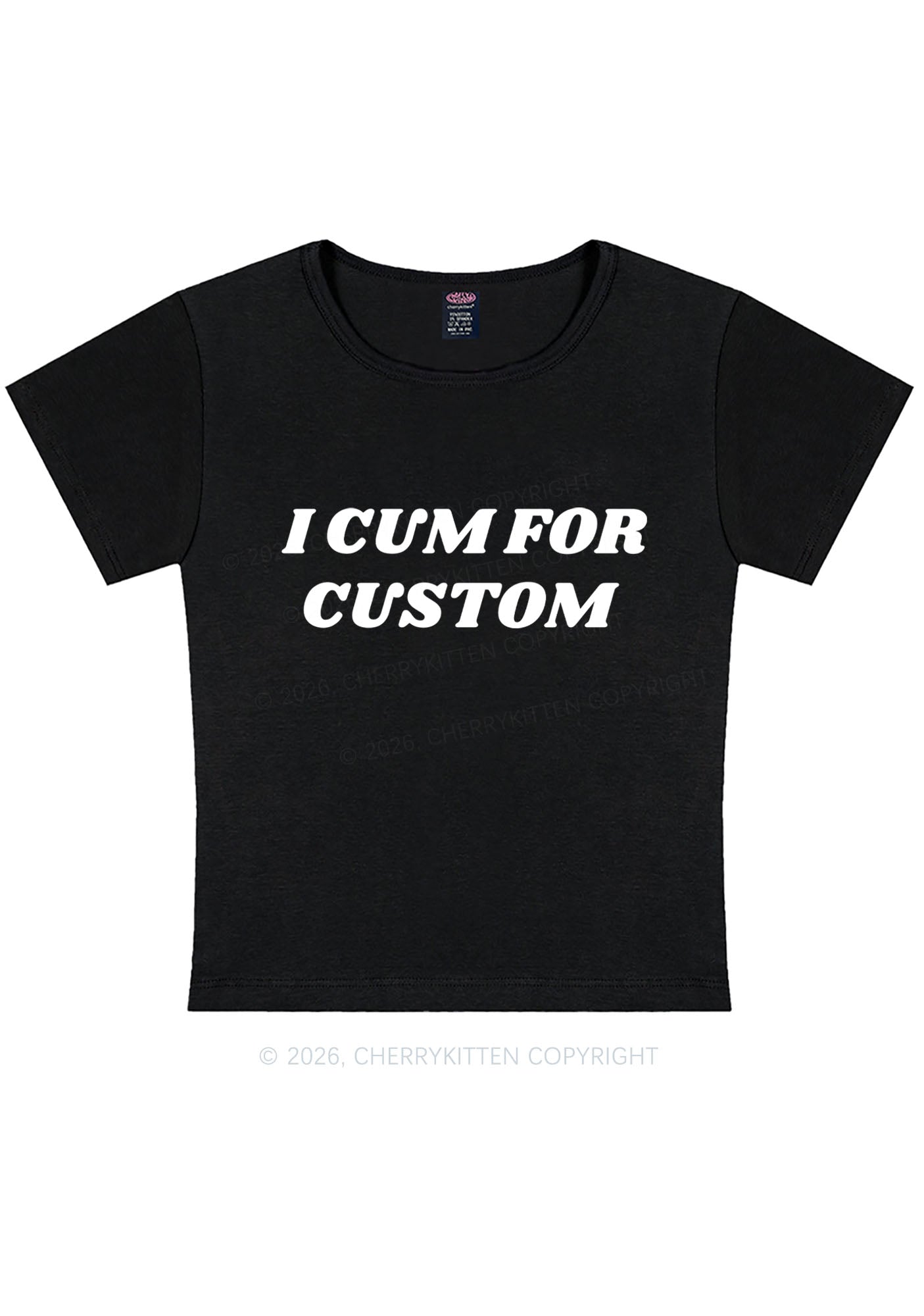 I Cxm For Custom Y2K Baby Tee Cherrykitten