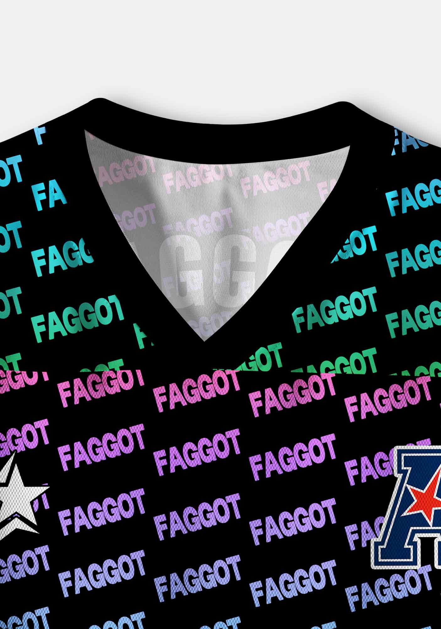 Rainbow Gradient Faggot Pride Y2K Crop Sport Jersey Shirts Cherrykitten