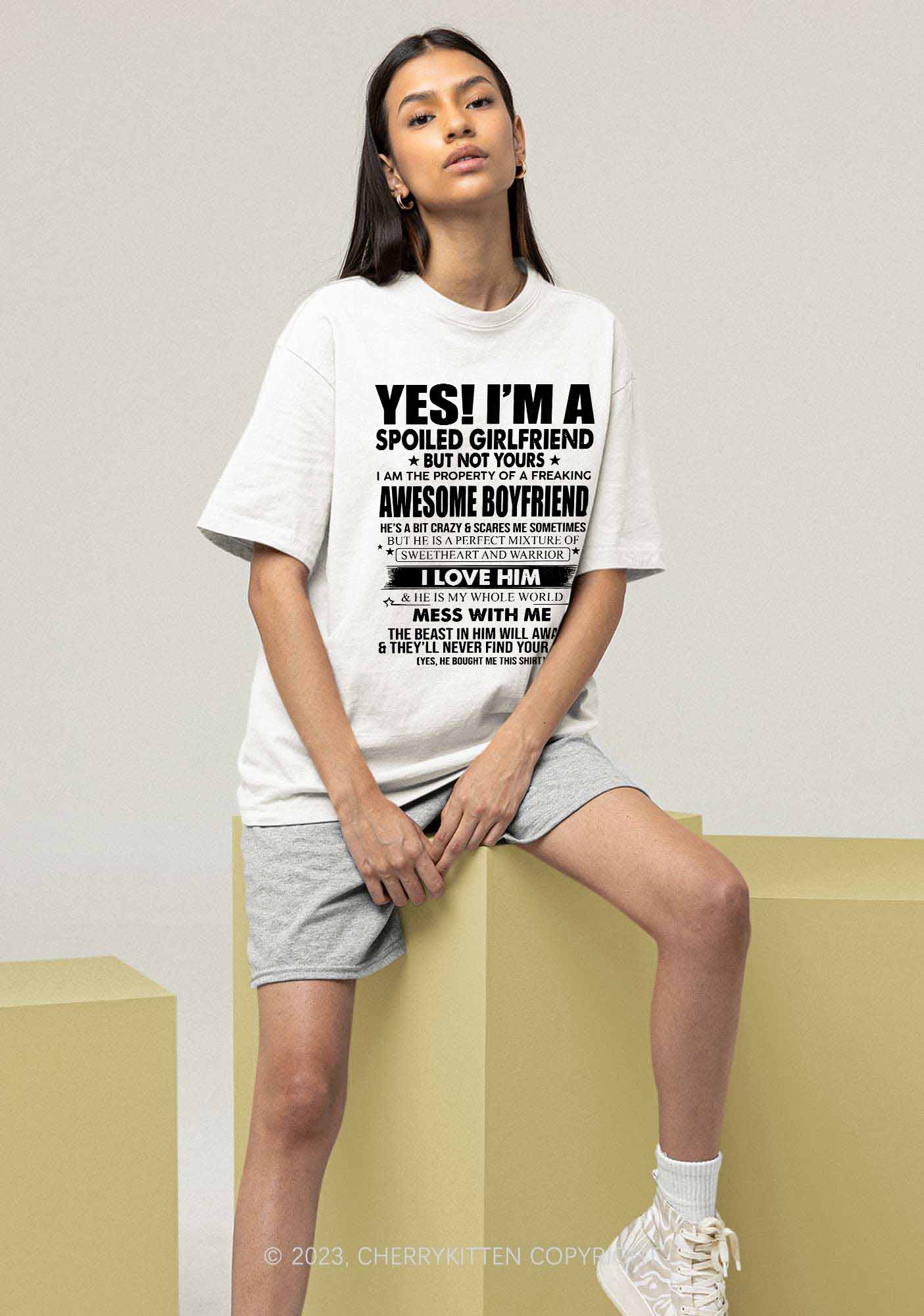 Spoiled Girlfriend Y2K Chunky Shirt Cherrykitten